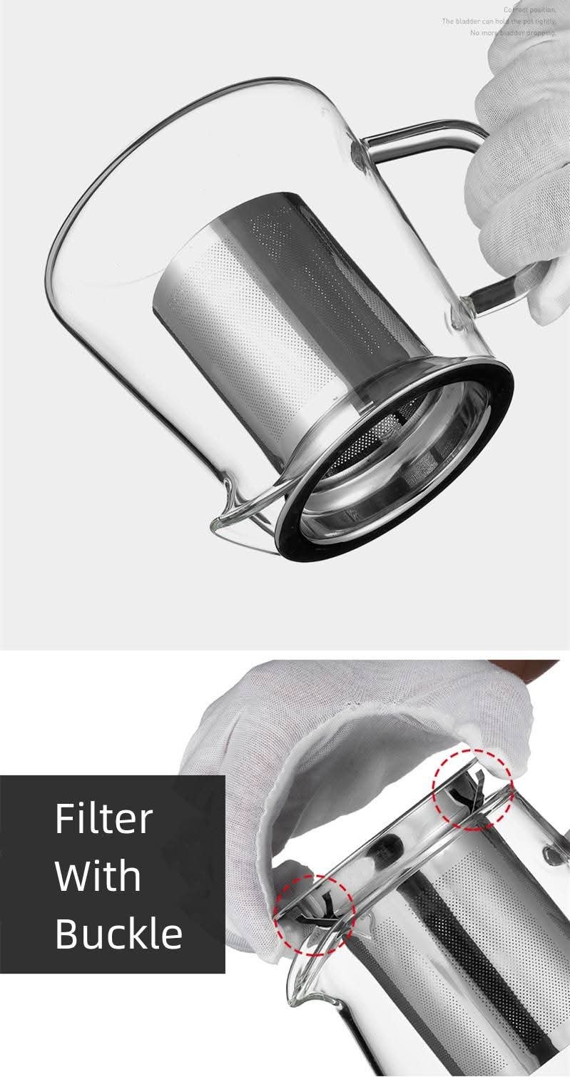 Heatproof Glass Teapot With Infuser 1350ML - Image 6