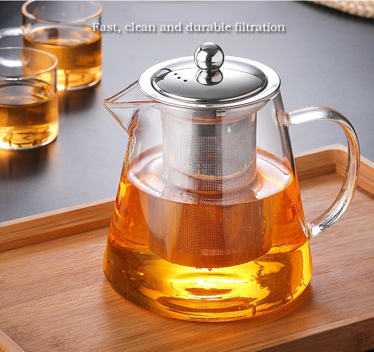Heatproof Glass Teapot With Infuser 1350ML - Image 4